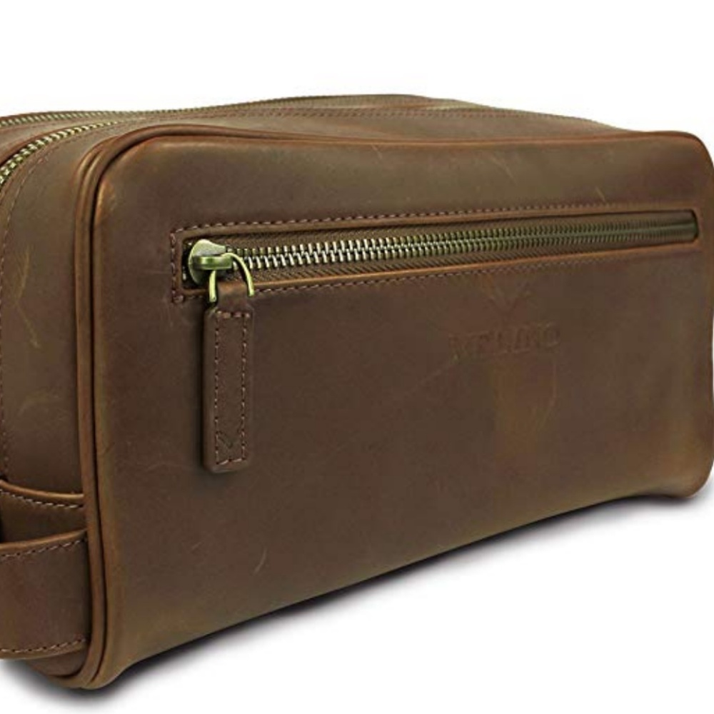 Genuine Buffalo Leather Toiletry Bag